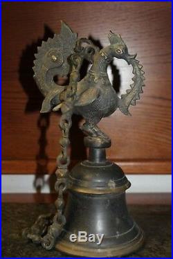 Large Antique Brass Pheonix bell