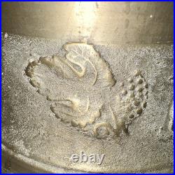 Large Antique Brass Swiss Cow Bell Mounted In Wood Cradle Sam Tanner Berne