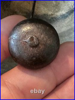 Large Antique Hand Bell Brass Wood Handle Unique Ship Railroad School