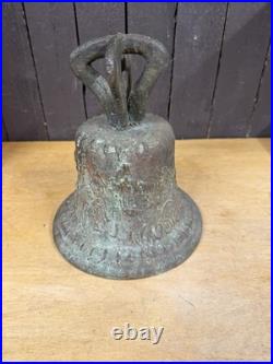 Large Antique Spanish Bronze Colonial Mission 1810 Bell 9 X 8 Rare Wow