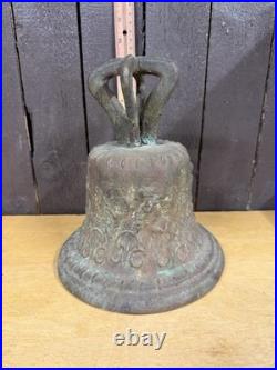 Large Antique Spanish Bronze Colonial Mission 1810 Bell 9 X 8 Rare Wow
