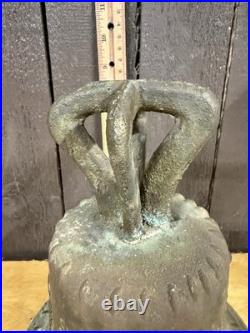 Large Antique Spanish Bronze Colonial Mission 1810 Bell 9 X 8 Rare Wow