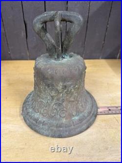 Large Antique Spanish Bronze Colonial Mission 1810 Bell 9 X 8 Rare Wow