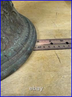 Large Antique Spanish Bronze Colonial Mission 1810 Bell 9 X 8 Rare Wow