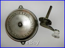 Large Antique Victorian Era 1872 Corbin Crank Door Bell