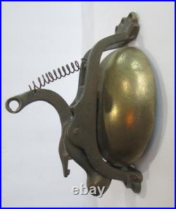Large Antique Vintage Brass Bronze Chain Rope Pull Doorbell Outdoor C49