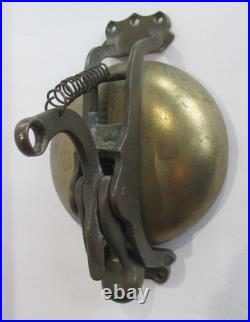 Large Antique Vintage Brass Bronze Chain Rope Pull Doorbell Outdoor C49