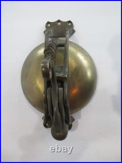 Large Antique Vintage Brass Bronze Chain Rope Pull Doorbell Outdoor C49
