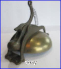 Large Antique Vintage Brass Bronze Chain Rope Pull Doorbell Outdoor C49