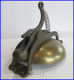 Large Antique Vintage Brass Bronze Chain Rope Pull Doorbell Outdoor C49
