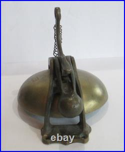 Large Antique Vintage Brass Bronze Chain Rope Pull Doorbell Outdoor C49