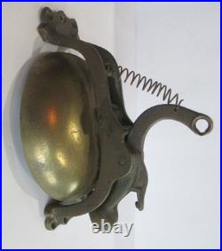 Large Antique Vintage Brass Bronze Chain Rope Pull Doorbell Outdoor C49