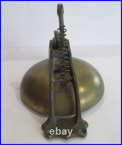 Large Antique Vintage Brass Bronze Chain Rope Pull Doorbell Outdoor C49