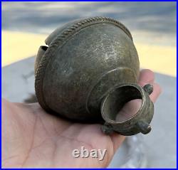 Large Antique Vintage Cow Horse Sleigh Bronze Bells Rich Patina