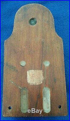 Large Antique Vintage Original Electric Door Railway Butler Bell Wood Brass