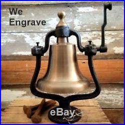 Large Antiqued Brass Railroad Bell! 30 LBs Solid Brass bell with FREE ENGRAVING