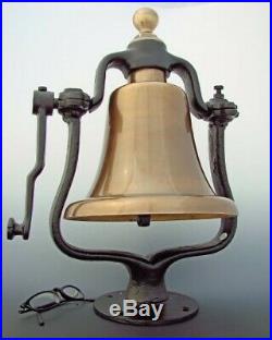 Large Antiqued Brass Railroad Bell'Second