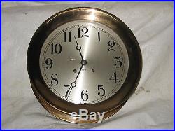 Large Brass 10 1/2 Chelsea Ships Bell Clock 8 Dial SN-795173