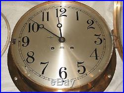 Large Brass 10 1/2 Chelsea Ships Bell Clock 8 Dial SN-795173