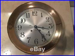 Large Brass 10 1/2 Chelsea Ships Bell Clock 8 Dial SN-828389