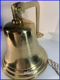 Large Brass Bell With Wall Bracket