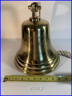 Large Brass Bell With Wall Bracket