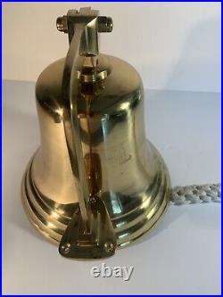 Large Brass Bell With Wall Bracket