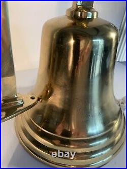 Large Brass Bell With Wall Bracket