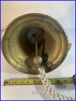 Large Brass Bell With Wall Bracket