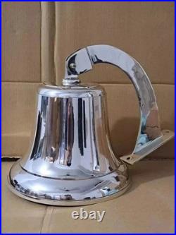 Large Brass Bell with Rope 30cm Diameter Heavy Ship Bell Christmas Gift