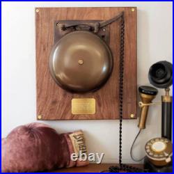 Large Brass Ringside Boxing Bell On Plaque! With nameplate with your 4 lines