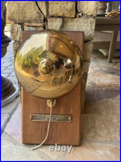 Large Brass Ringside Boxing Bell On Plaque! With nameplate with your 4 lines