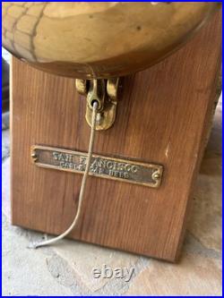 Large Brass Ringside Boxing Bell On Plaque! With nameplate with your 4 lines