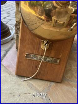 Large Brass Ringside Boxing Bell On Plaque! With nameplate with your 4 lines
