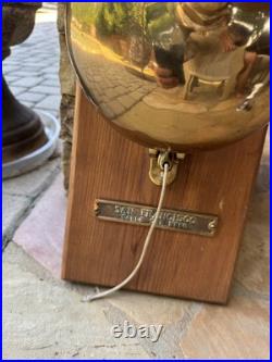 Large Brass Ringside Boxing Bell On Plaque! With nameplate with your 4 lines