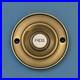 Large Cast Antique Brass 3 Front Door Bell Push Button Victorian Circular Round