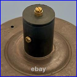 Large Cast Antique Brass 3 Front Door Bell Push Button Victorian Circular Round