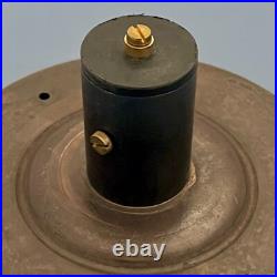 Large Cast Antique Brass 5 Front Door Bell Push Button Victorian Circular Round