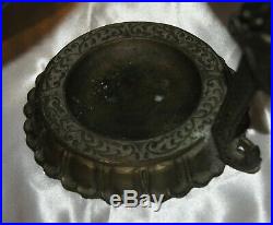 Large Chinese Tibetan Bronze Brass Dragon Bell