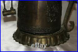 Large Chinese Tibetan Bronze Brass Dragon Bell