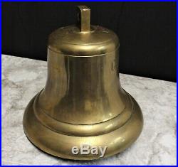 Large Marine Vessel CRYSTAL ACE Maritime Nautical Brass Shipwreck Bell, Marked