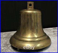 Large Marine Vessel CRYSTAL ACE Maritime Nautical Brass Shipwreck Bell, Marked