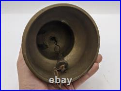 Large Monastery Sanctuary Solid Brass Bell Latin 5-1/2H Decorative Collectible