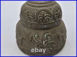 Large Monastery Sanctuary Solid Brass Bell Latin 5-1/2H Decorative Collectible