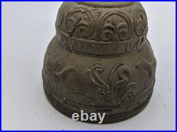 Large Monastery Sanctuary Solid Brass Bell Latin 5-1/2H Decorative Collectible