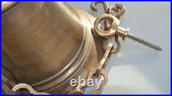 Large Nautical Ship Door school Bell chain Solid brass old style Hang 21cm