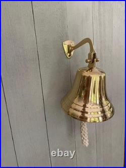 Large Nautical Ship's Boat Bell 11In Solid Brass Marine Maritime Wall Decor GIFT