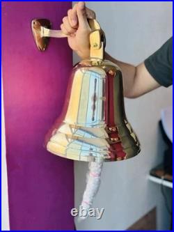 Large Nautical Ship's Boat Bell 9 Solid Brass Marine Maritime Wall Decor New