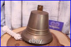 Large Solid Brass Bell Antique Hanging Wall Mount Nautical Nice Tone