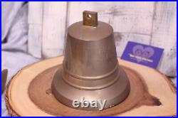 Large Solid Brass Bell Antique Hanging Wall Mount Nautical Nice Tone